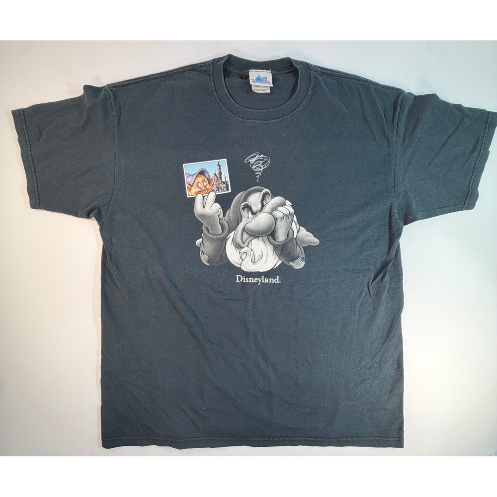 Disneyland Resort Grumpy Snow White Dopey Graphic T-Shirt Black XL